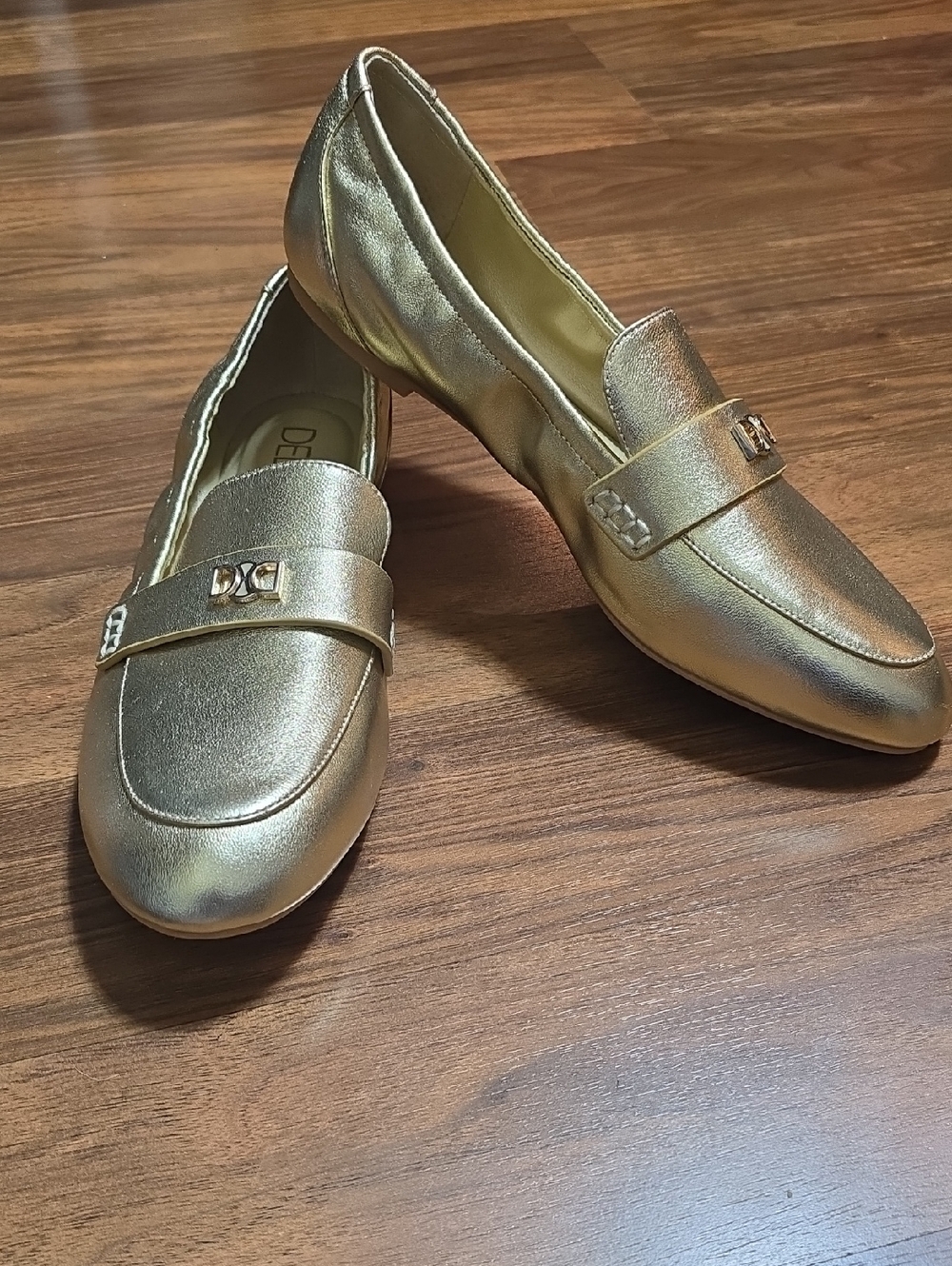 Deltan James Metallic Gold Women's Loafers